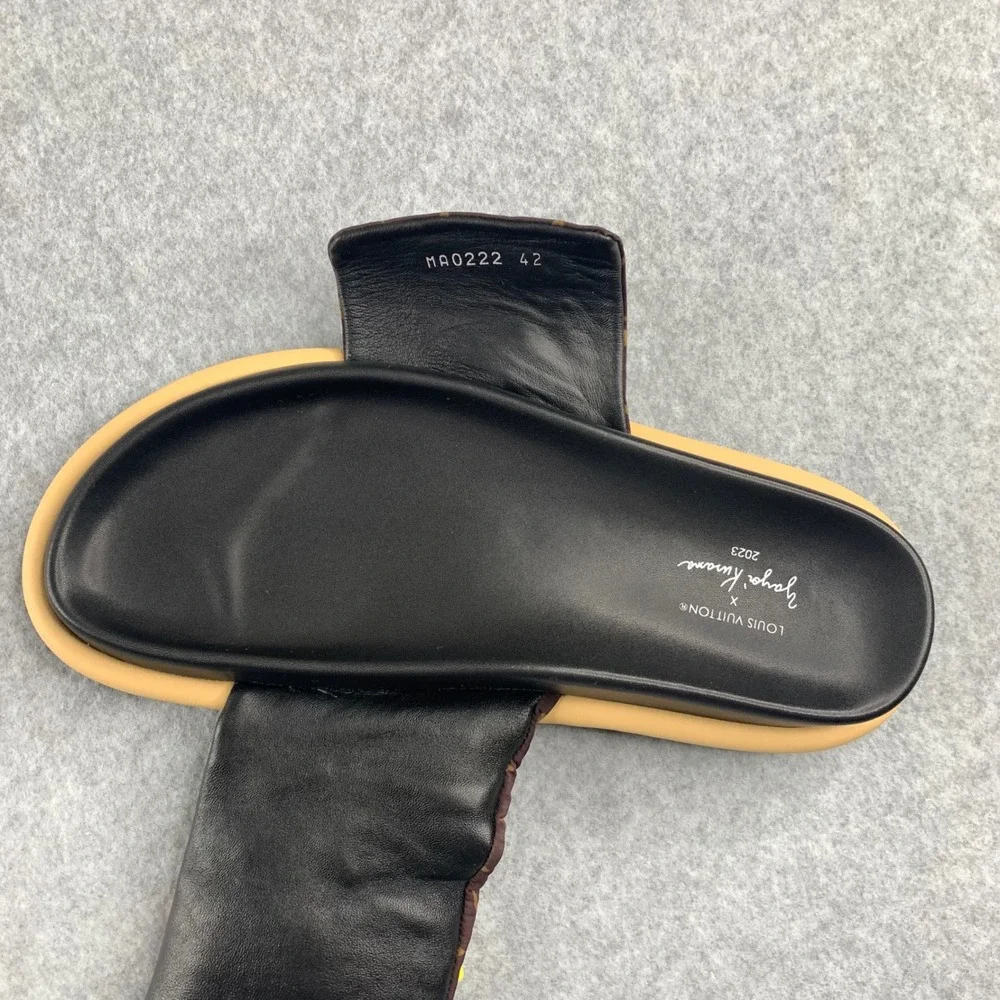 Louis Vuitton Pool Pillow Sandal Women 42 Brown Kusama Monogram Slides - Picture 9 of 16